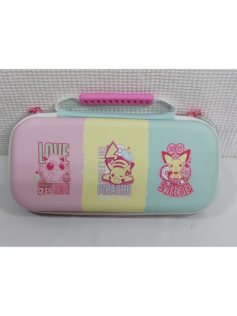 Pokemon Hard Shell Zipper Carrying Case Nintendo Switch/Switch Lite Pink Pikachu